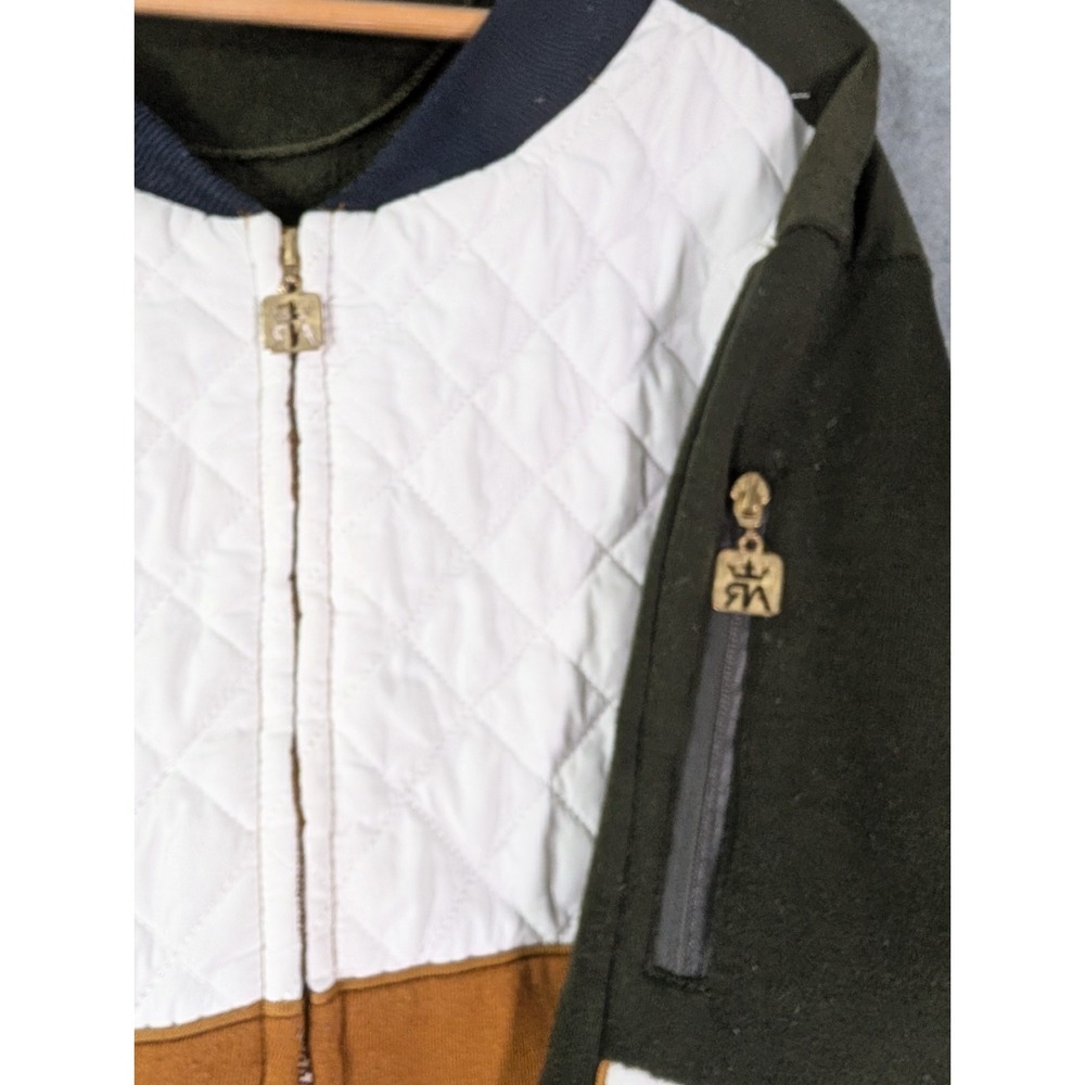 Red Ape 2XL Track Suit Set Quilted Colorblock Bomber Jacket Joggers Y2K Style - Picture 6 of 16